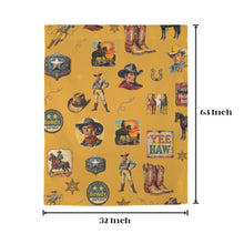 Load image into Gallery viewer, Vintage Cowboy Collage Western Curtains 52" x 63" Made in America
