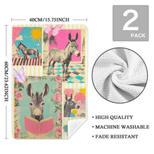 Load image into Gallery viewer, Baha Ranch Donkey Smiles Set of 2 (same) Kitchen Towels Made in America