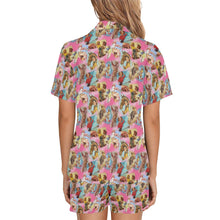 Load image into Gallery viewer, Vintage Cowgirl Collage Women's Western Pajama Set
