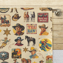 Load image into Gallery viewer, Vintage Cowboy Set of 4 Kitchen Dish Towels Made in America
