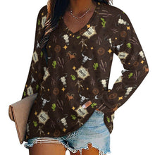 Load image into Gallery viewer, Baha Ranch Western Print Long Sleeve Tee
