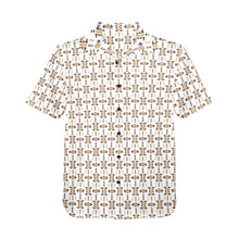 Load image into Gallery viewer, Baha Ranch White Aztec Hawaiian Shirt Made in America