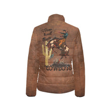 Load image into Gallery viewer, How Bout Them Cowboys Women's Puffy Bomber Jacket