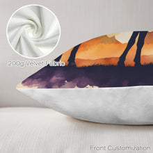 Load image into Gallery viewer, Baha Ranch Velvety Soft Watercolor Desert Cowboy Pillow Cover Made in America