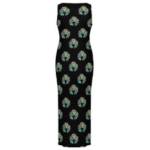 Load image into Gallery viewer, Turquoise Naja Sleeveless Bodycon Side Slit Maxi Dress
