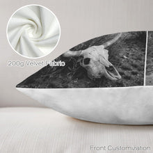 Load image into Gallery viewer, Baha Ranch Black White Desert Velvety Soft Pillow Case Made in America