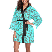 Load image into Gallery viewer, Mini Turquoise Horeshoe Women's Lounge Kimono Robe