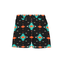 Load image into Gallery viewer, Women's Black Aztec Beach Board Shorts