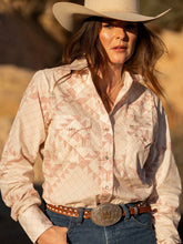 Load image into Gallery viewer, The Cowboygirl Blossom Pink Quilt Granddaddy Snap Shirt