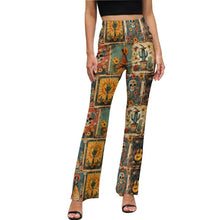 Load image into Gallery viewer, Baha Ranch Colores de Mexico Dia de los Muertes Flare Pants