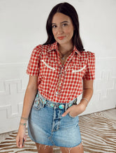 Load image into Gallery viewer, The Gingham Top in Red-BEST SELLER