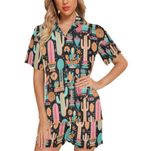 Load image into Gallery viewer, Cactus Obsessed Women's Western Pajama Set