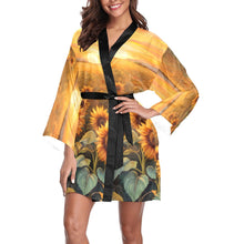 Load image into Gallery viewer, Sunflower Field Women's Lounge Kimono Robe