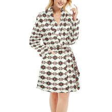 Load image into Gallery viewer, White Aztec Women's Western Bath Robe