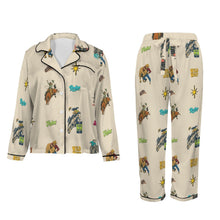 Load image into Gallery viewer, Baha Ranch The Last Roundup Western Rodeo Satin Pajama Set