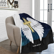 Load image into Gallery viewer, I Will Rescue You Angel Wings Throw Blanket 60" x 80" Made in America