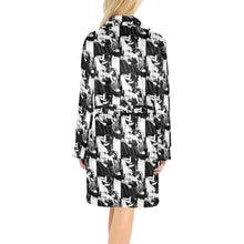 Load image into Gallery viewer, Black White Cowboy Bath Robe