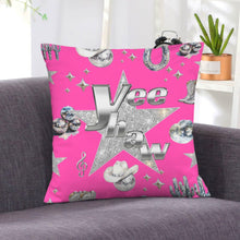 Load image into Gallery viewer, Baha Ranch Pink YEEHAW Velvety Soft Pillow Case Made in America