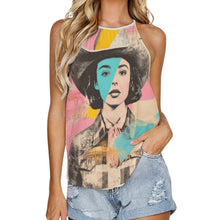 Load image into Gallery viewer, Baha Ranch Turquoise View Retro Pop Western Tank Top