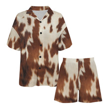Load image into Gallery viewer, Baha Ranch Cow Print Women's Pajama Set Made in America