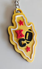 Load image into Gallery viewer, Set of 3 3D Print Chiefs Arrowhead Kc Kansas City Football Keychains Made in America