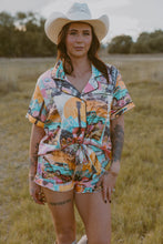 Load image into Gallery viewer, Baha Ranch Retro Pop Western Satin Pajama Set