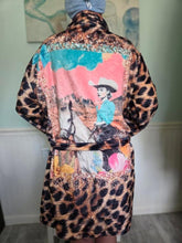 Load image into Gallery viewer, Baha Ranch Retro Pop Western Leopard Cowgirl Robe