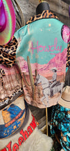 Load image into Gallery viewer, Baha Ranch Retro Pop Western Howdy Desert Cowgirl Satin Pajamas