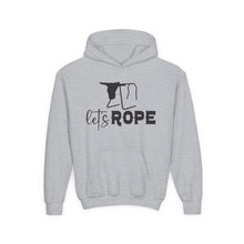 Load image into Gallery viewer, Let's Rope Youth Western Hoodie | Kids Rodeo Cowboy Sweatshirt