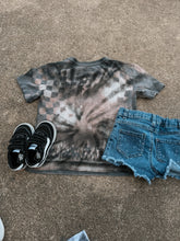 Load image into Gallery viewer, Upcycled By Katie: AC/DC High Voltage Tee – Hand-Bleached One-of-a-Kind (Kids S 6/6X) Shirt – Graphic Tee