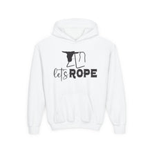 Load image into Gallery viewer, Let's Rope Youth Western Hoodie | Kids Rodeo Cowboy Sweatshirt