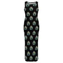 Load image into Gallery viewer, Turquoise Naja Sleeveless Bodycon Side Slit Maxi Dress