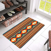 Load image into Gallery viewer, Orange Aztec Floor Mat 30" x 18" Made in America