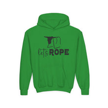 Load image into Gallery viewer, Let's Rope Youth Western Hoodie | Kids Rodeo Cowboy Sweatshirt
