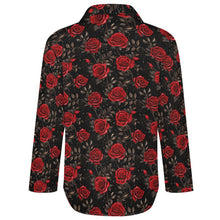 Load image into Gallery viewer, Colores De Mexico Romantic Red Roses Button Up Blouse