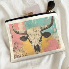 Load image into Gallery viewer, Baha Ranch Pop Western Skull Cosmetic Bag Pack of 5 Made in America
