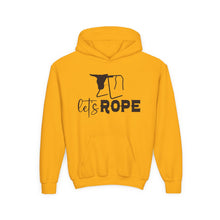 Load image into Gallery viewer, Let's Rope Youth Western Hoodie | Kids Rodeo Cowboy Sweatshirt