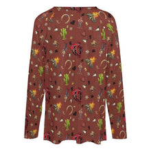 Load image into Gallery viewer, Baha Ranch Western Print Long Sleeve Top