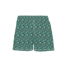 Load image into Gallery viewer, Women's All Turquoise Beach Board Shorts