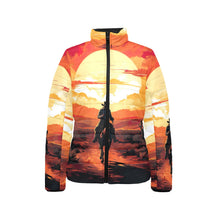 Load image into Gallery viewer, Sunset Cowboy Desert Women's Puffy Bomber Jacket