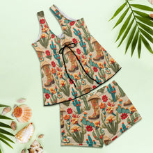 Load image into Gallery viewer, Cactus and Boots Tankini Boy Shorts Swim Set