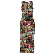 Load image into Gallery viewer, Colores De Mexico Destination Mexico Sleeveless Bodycon Side Slit Long Dress