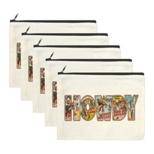Load image into Gallery viewer, Vintag Howdy Cosmetic Bag Pack of 5 Made in America