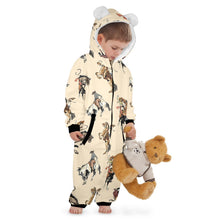 Load image into Gallery viewer, Vintage Cowgirl Little Kid Onesie Hooded Pajamas