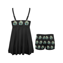 Load image into Gallery viewer, Turquoise Naja Swim Dress & Shorts Set