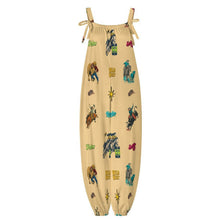 Load image into Gallery viewer, Baha Ranch The Last Roundup Western Rodeo Overalls Jumpsuit - Tan