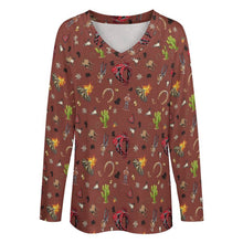 Load image into Gallery viewer, Baha Ranch Western Print Long Sleeve Top