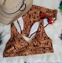 Load image into Gallery viewer, Yeehaw Tooled Leather Print Bikini