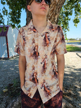 Load image into Gallery viewer, Grunge Cowboy Men's Western Camp Shirt