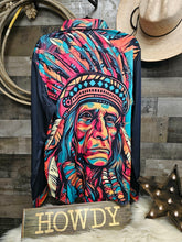Load image into Gallery viewer, Painted Indian Chief Unisex Western Button Up Shirt